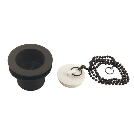 KINGSTON BRASS 112 Chain and Stopper Tub Drain with 112 Body Thread, Oil Rubbed Bronze DSP15ORB